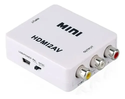 CONVERTIDOR HDMI A RCA BLANCO ECONOMICO