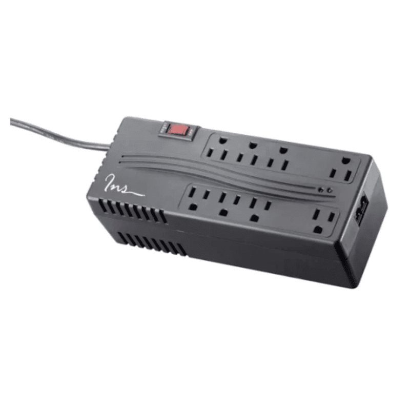 REGULADOR DE VOLTAJE INS AVR2000WT 8 TOMAS 2 RJ11 POWER RESTET 2000WT 120V/ 60HZ COLOR NEGRO GARANTIA 12 MESES