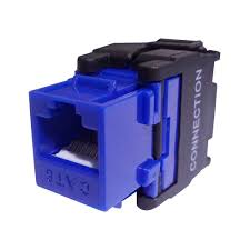 CONNECTION KEYSTONE JACK CAT6 T568A/B AUTOMATICO NO REQUIERE HERRAMIENTA DE IMPACTO COLOR AZUL