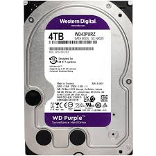 DISCO DURO WD PURPLE 4TB 3.5" VIDEO-VIGILANCIA 5400RPM SATA 6Gb/s WD43PURZ sn: WX32D55A49ZD