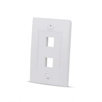 FACE PLATE 2 PUERTOS 70X115MM - TECLAM