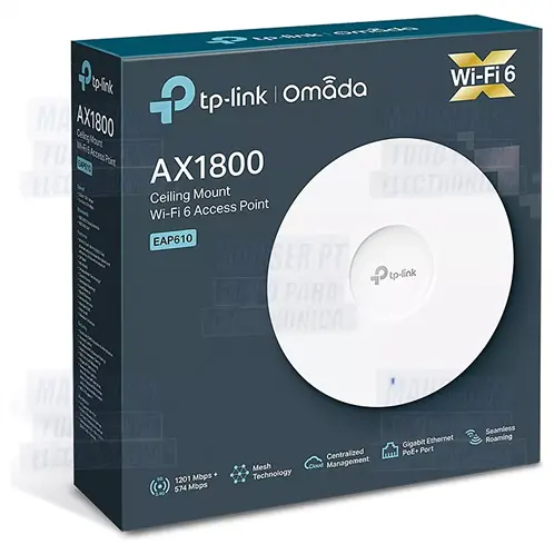ACCESS POINT EAP610 TP-LINK PARA MONTAJE EN TECHO AX1800 WI.FI 6 POE PLUS ULTRADELGADO