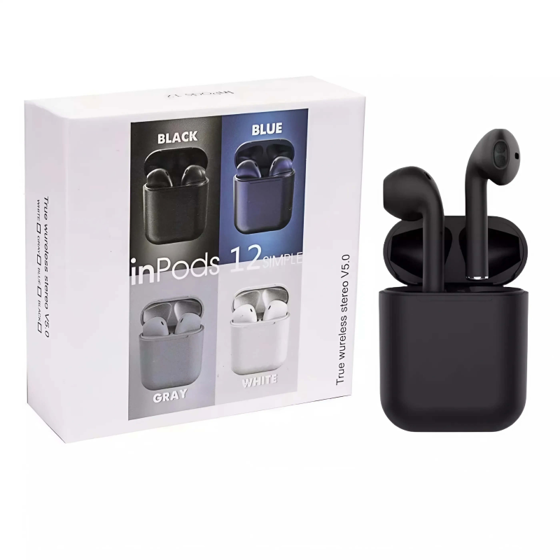 AUDIFONOS inPods 12 BE-565 BT TOUCH PLAY BAT 200Mah USB LIGHTNING NEGRO